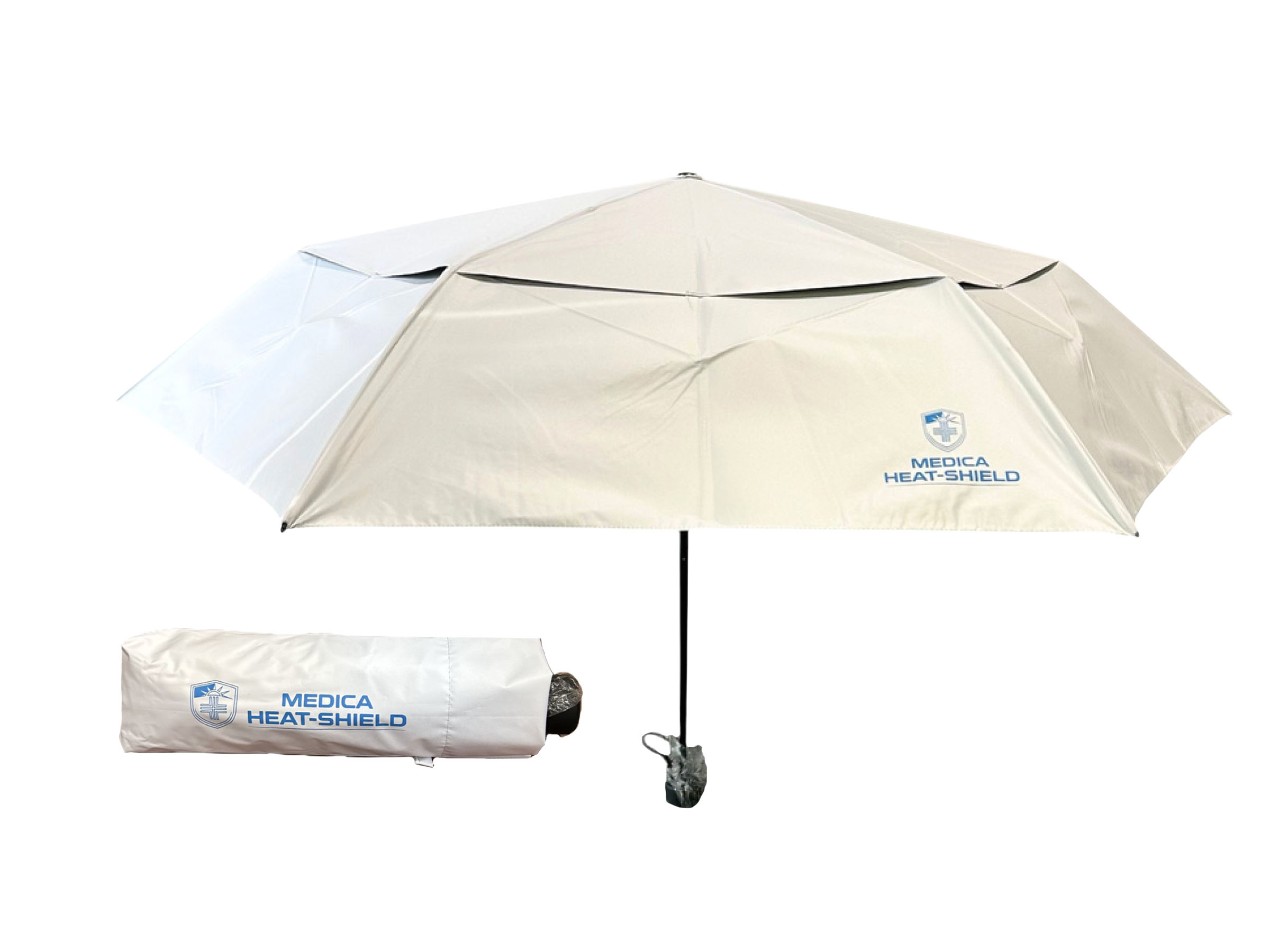 SEMI-AUTO — lightweight compact heat-shielding umbrella