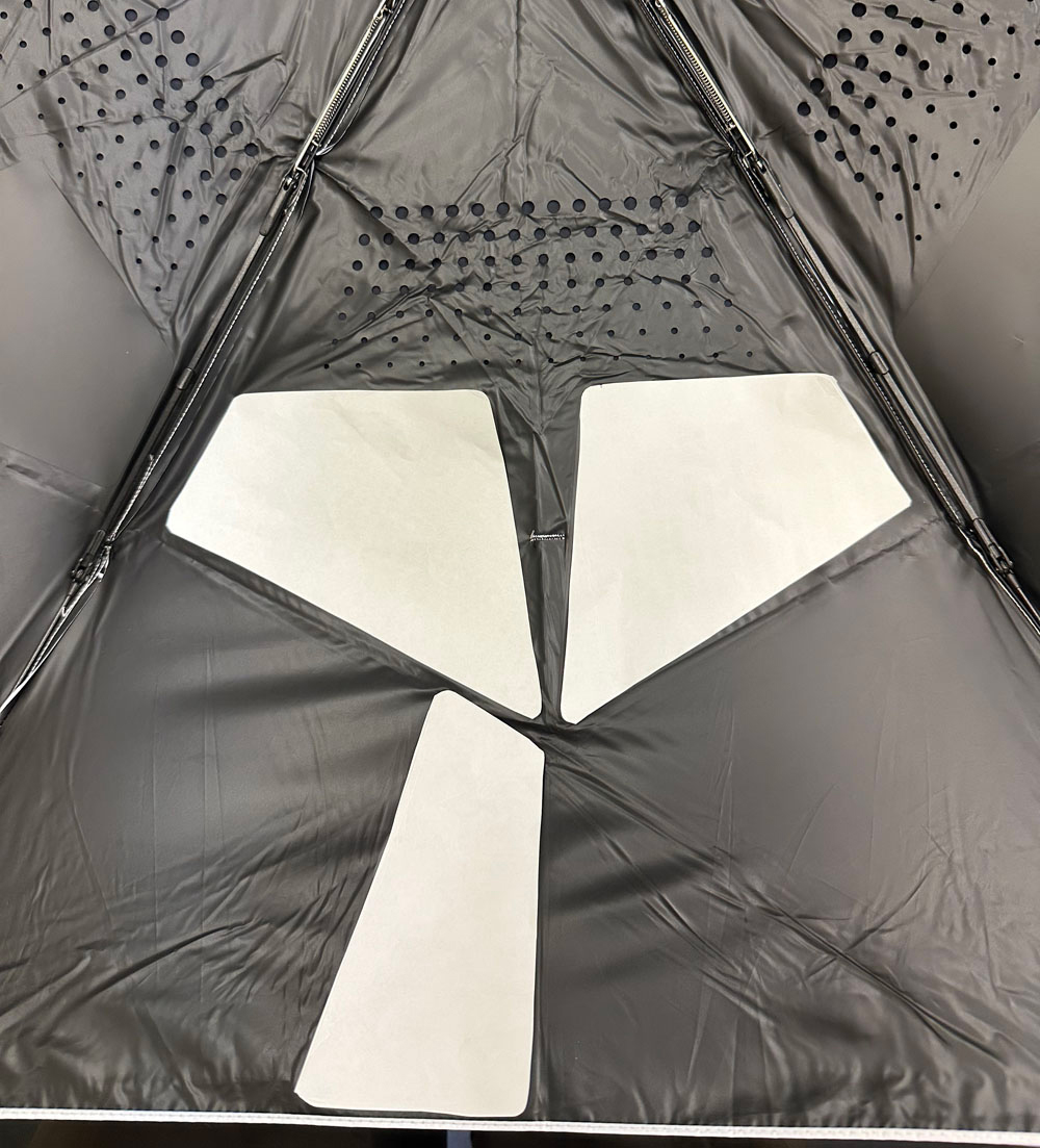 Inner panels of WITH FAN for easier folding